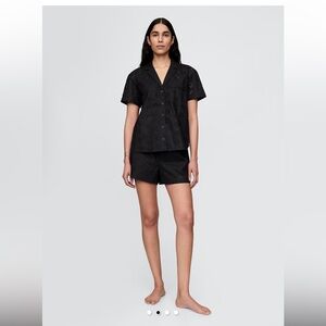 GAP BODY Black Eyelet Pajama Set